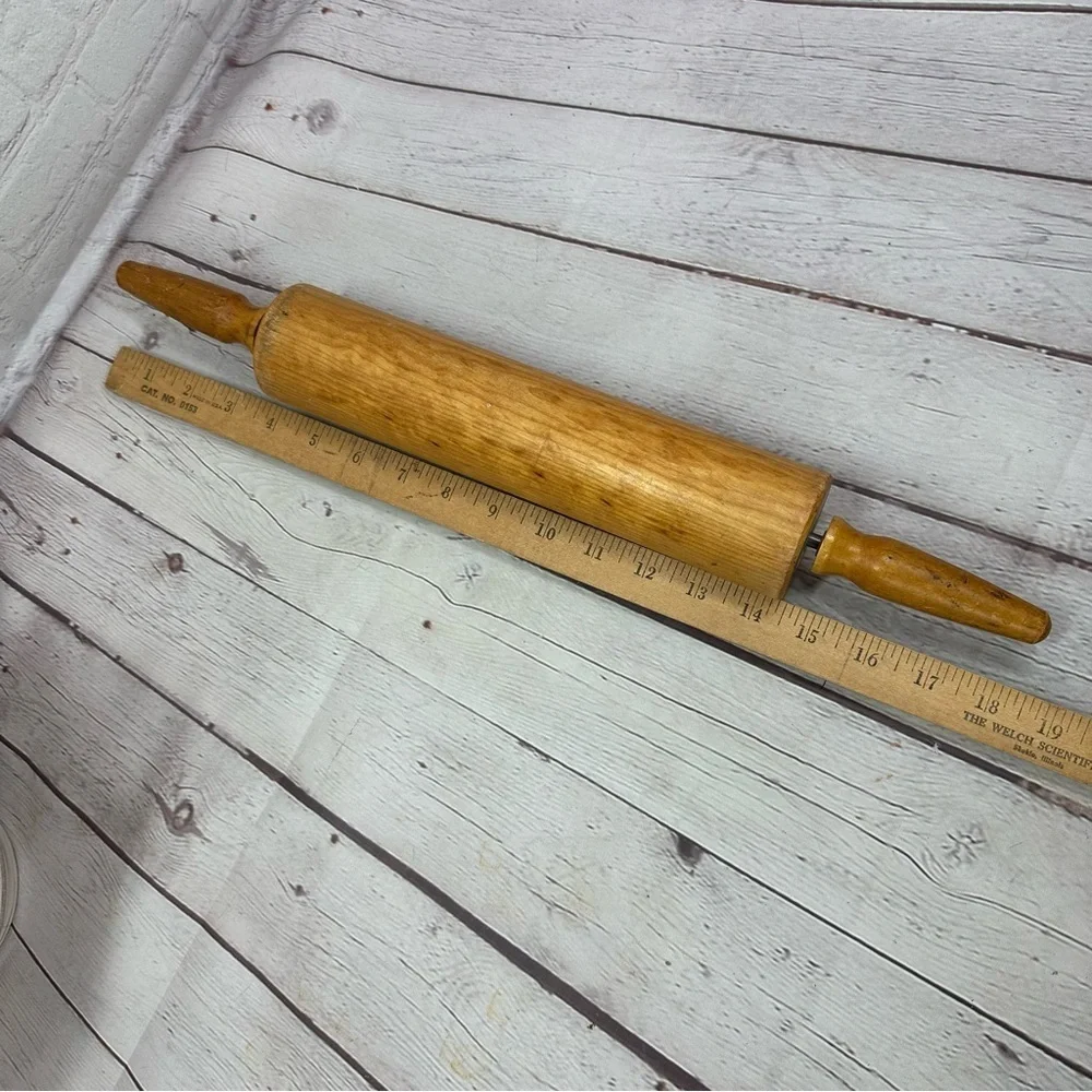 vintage Classic Wooden Rolling Pin for decor countryside cottage